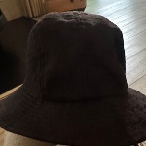 Gucci Black Monogram Bucket Hat